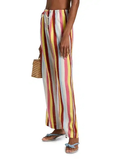 Solid & Striped Women's The Ashling Striped Drawstring Pants - Symi Stripe - Size XS | Thumbnail 4