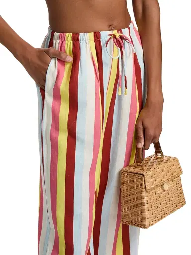 Solid & Striped Women's The Ashling Striped Drawstring Pants - Symi Stripe - Size XS | Thumbnail 6