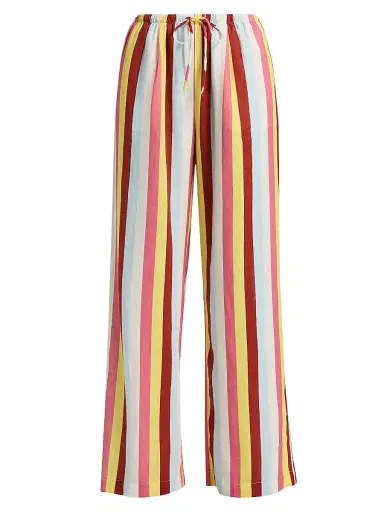 Solid & Striped Women's The Ashling Striped Drawstring Pants - Symi Stripe - Size XS | Thumbnail 1