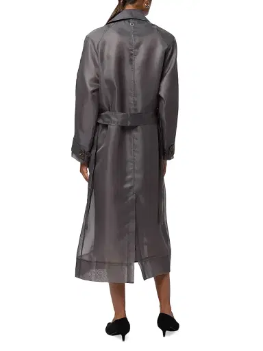 Apparis Women's Lana Organza Trench Coat - Dark Grey | Thumbnail 5 Apparis Women's Lana Organza Trench Coat - Dark Grey | Thumbnail 5
