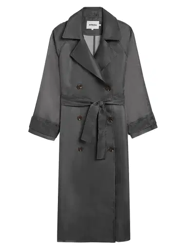 Apparis Women's Lana Organza Trench Coat - Dark Grey | Thumbnail 1 Apparis Women's Lana Organza Trench Coat - Dark Grey | Thumbnail 1