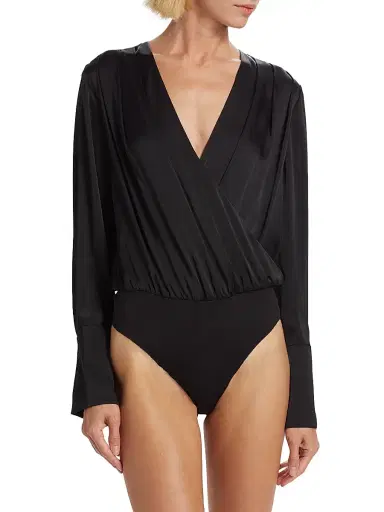 Favorite Daughter Women's Date Surplice Blouse - Black - Size XS | Thumbnail 6 Favorite Daughter Women's Date Surplice Blouse - Black - Size XS | Thumbnail 6