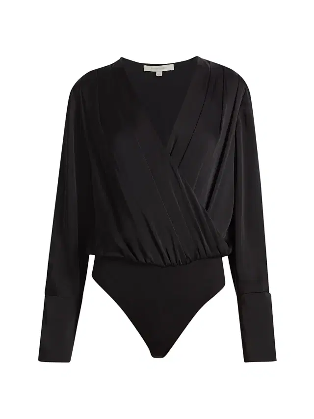 Favorite Daughter Women's Date Surplice Blouse - Black