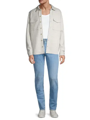 Vince Men's Cotton-Blend Shirt Jacket - Grey - Size XS | Thumbnail 2