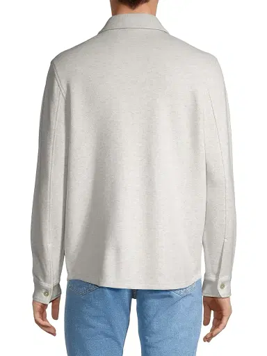 Vince Men's Cotton-Blend Shirt Jacket - Grey - Size XS | Thumbnail 5
