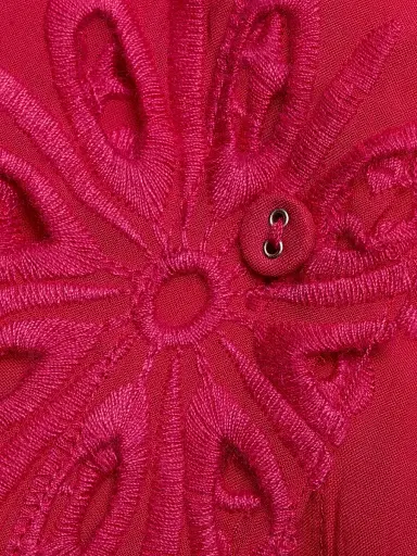 Johnny Was Women's Eyelet Button-Front Shirtdress - Raspberry | Thumbnail 6