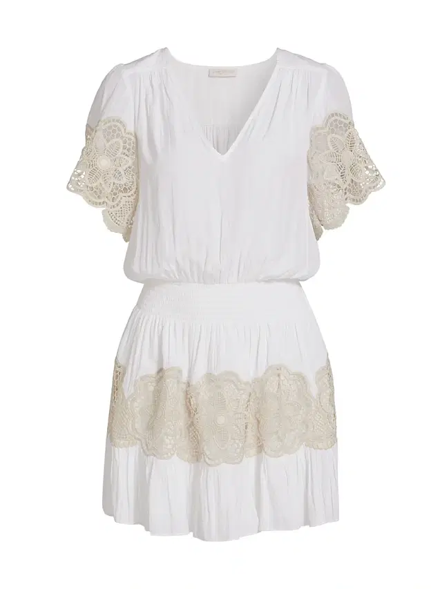Ramy Brook Women's Romi Embroidered Blouson Minidress -
