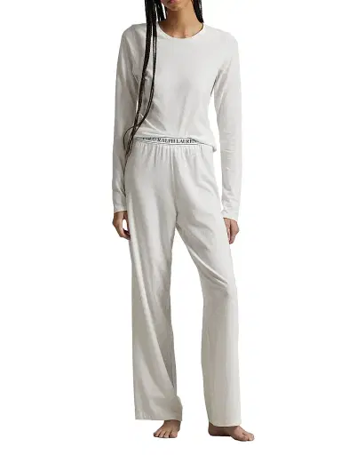 Polo Ralph Lauren Women's Base Layer Stretch Cotton T-Shirt - White Cloud - Size Large | Thumbnail 2