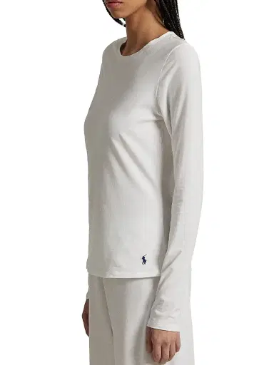 Polo Ralph Lauren Women's Base Layer Stretch Cotton T-Shirt - White Cloud - Size Large | Thumbnail 4