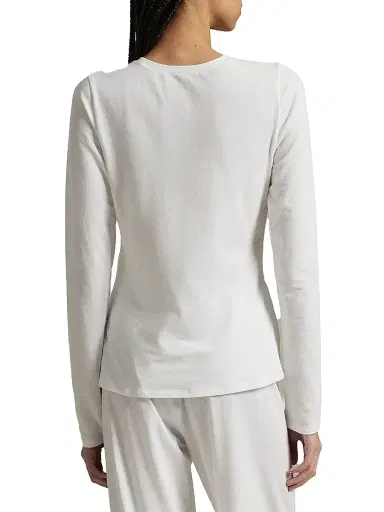 Polo Ralph Lauren Women's Base Layer Stretch Cotton T-Shirt - White Cloud - Size Large | Thumbnail 5