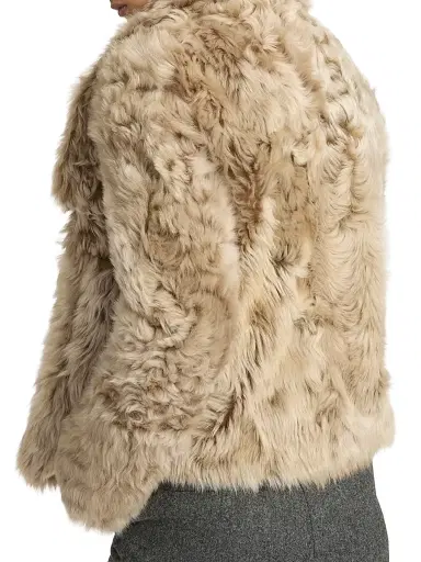 Yves Salomon Women's Veste Reversible Leather & Shearling Jacket - Chai Latte - Size 40 | Thumbnail 3 Yves Salomon Women's Veste Reversible Leather & Shearling Jacket - Chai Latte - Size 40 | Thumbnail 3