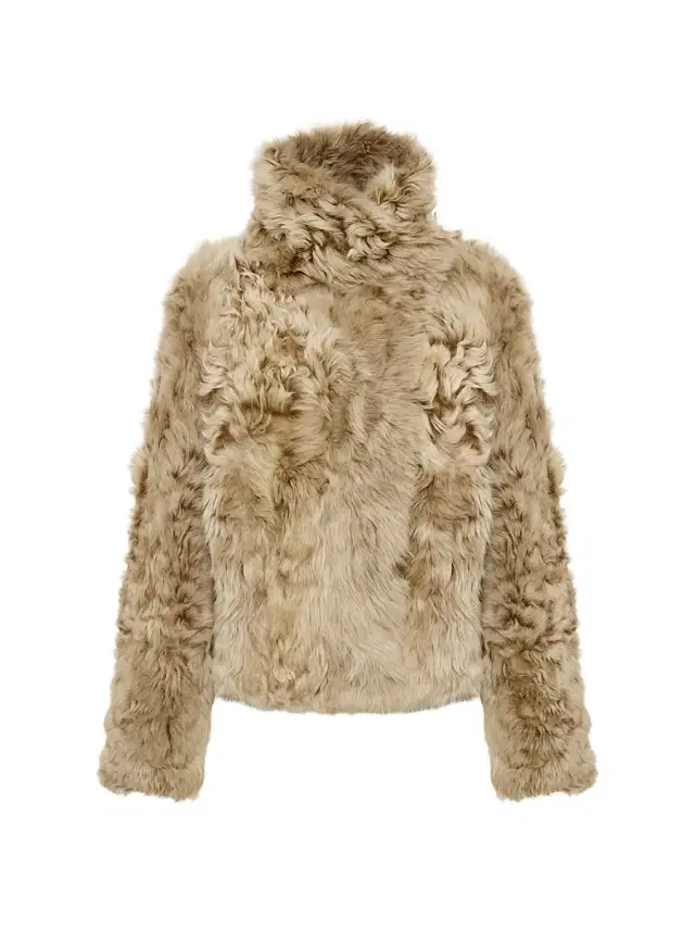 Yves Salomon Women's Veste Reversible Leather & Shearling Jacket - Chai Latte