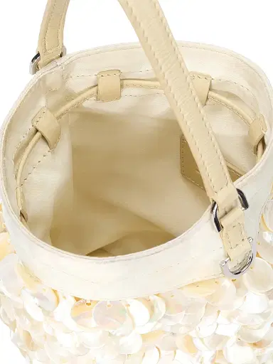 Staud Women's Lila Mini Mother-Of-Pearl Bucket Bag | Thumbnail 3 Staud Women's Lila Mini Mother-Of-Pearl Bucket Bag | Thumbnail 3