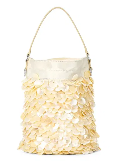 Staud Women's Lila Mini Mother-Of-Pearl Bucket Bag | Thumbnail 1 Staud Women's Lila Mini Mother-Of-Pearl Bucket Bag | Thumbnail 1