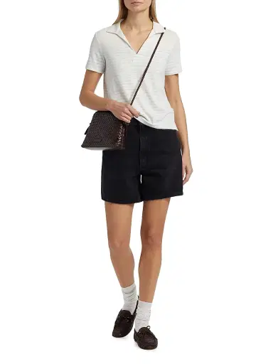 rag & bone Women's The Knit Stripe Polo Shirt - Pale | Thumbnail 2 rag & bone Women's The Knit Stripe Polo Shirt - Pale | Thumbnail 2