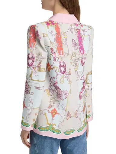 L'Agence Women's Gweny Scarf-Print Relaxed Blazer | Thumbnail 5 L'Agence Women's Gweny Scarf-Print Relaxed Blazer | Thumbnail 5