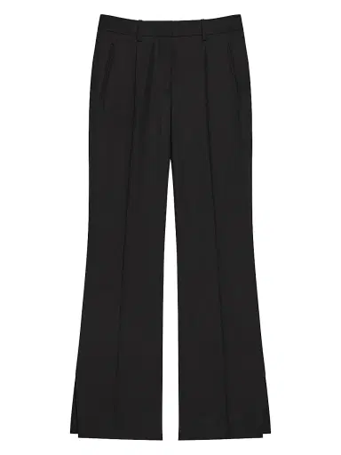 Helmut Lang Women's Wool Boot-Cut Pants - Black - Size 12 | Thumbnail 1 Helmut Lang Women's Wool Boot-Cut Pants - Black - Size 12 | Thumbnail 1