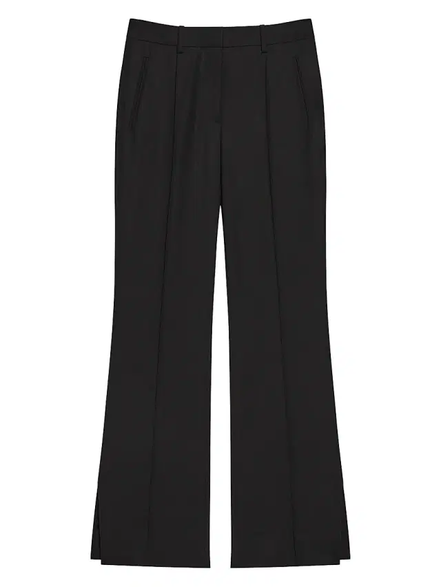 Helmut Lang Women's Wool Boot-Cut Pants - Black