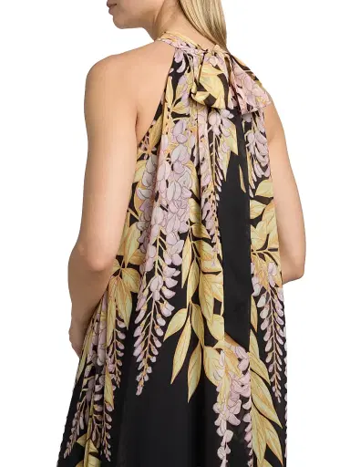 Kobi Halperin Women's Daria Floral Halter Maxi Dress - Black Pink - Size XL | Thumbnail 6 Kobi Halperin Women's Daria Floral Halter Maxi Dress - Black Pink - Size XL | Thumbnail 6