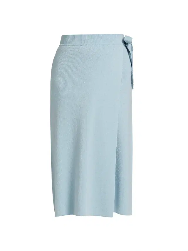 Saks Fifth Avenue Women's Wrap Wool Midi-Skirt - Clear Sky
