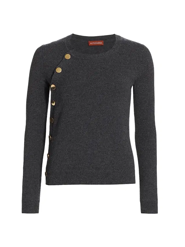 Altuzarra Women's Minamoto Buttoned Sweater - Carbon Melange