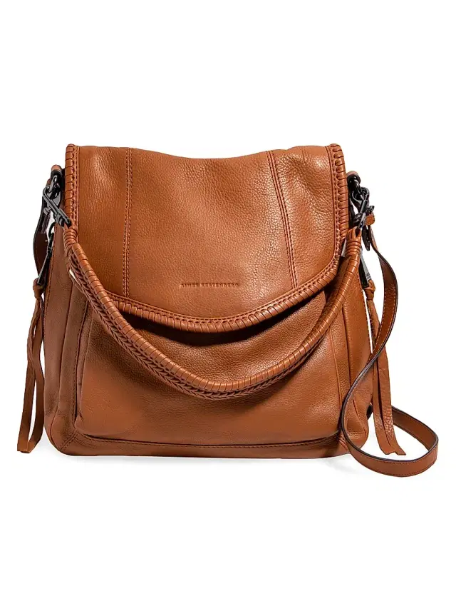 Women's All For Love Leather Convertible Shoulder Bag - Chestnut With Gunmetal