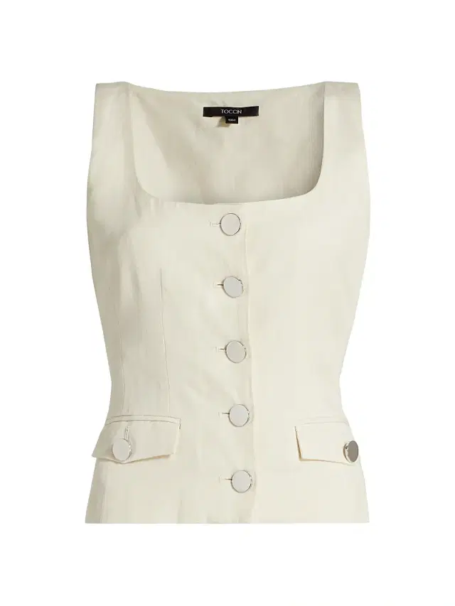Toccin Women's Georgia Cotton-Blend Top - Bone
