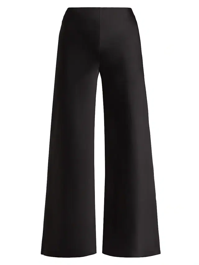 Norma Kamali Women's Bias Satin Elephant Pants - Black