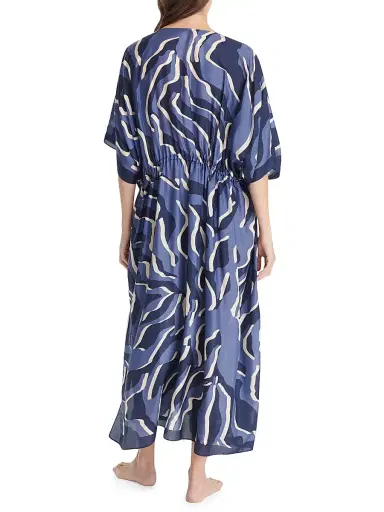 ERES Women's Archipel Printed Silk Drawstring Caftan - Sirene | Thumbnail 3