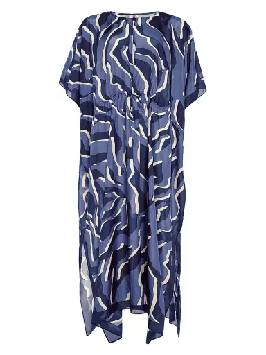ERES Women's Archipel Printed Silk Drawstring Caftan - Sirene | Thumbnail 1