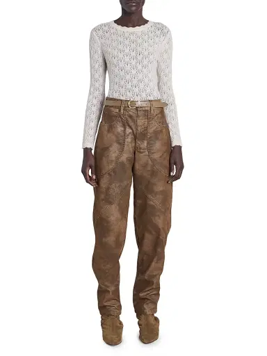 Isabel Marant Women's Zadd Leather Belt - Khaki | Thumbnail 3
