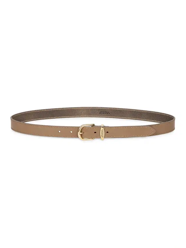 Isabel Marant Women's Zadd Leather Belt - Khaki
