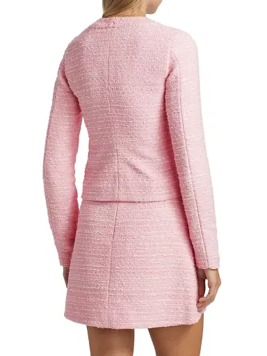 Giambattista Valli Women's Cotton-Blend Bouclé Jacket - Quartz Rose - Size 2 | Thumbnail 5 Giambattista Valli Women's Cotton-Blend Bouclé Jacket - Quartz Rose - Size 2 | Thumbnail 5