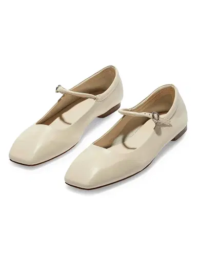 aeyde Women's Leather Square-Toe Flats | Thumbnail 2 aeyde Women's Leather Square-Toe Flats | Thumbnail 2