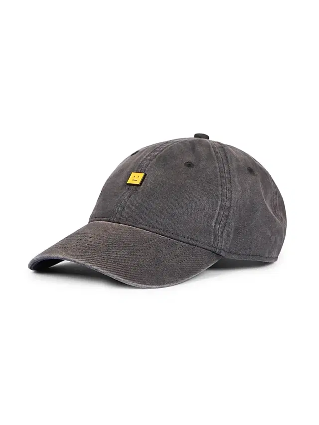 Men's Cunov Face Canvas Baseball Cap - Washed Black