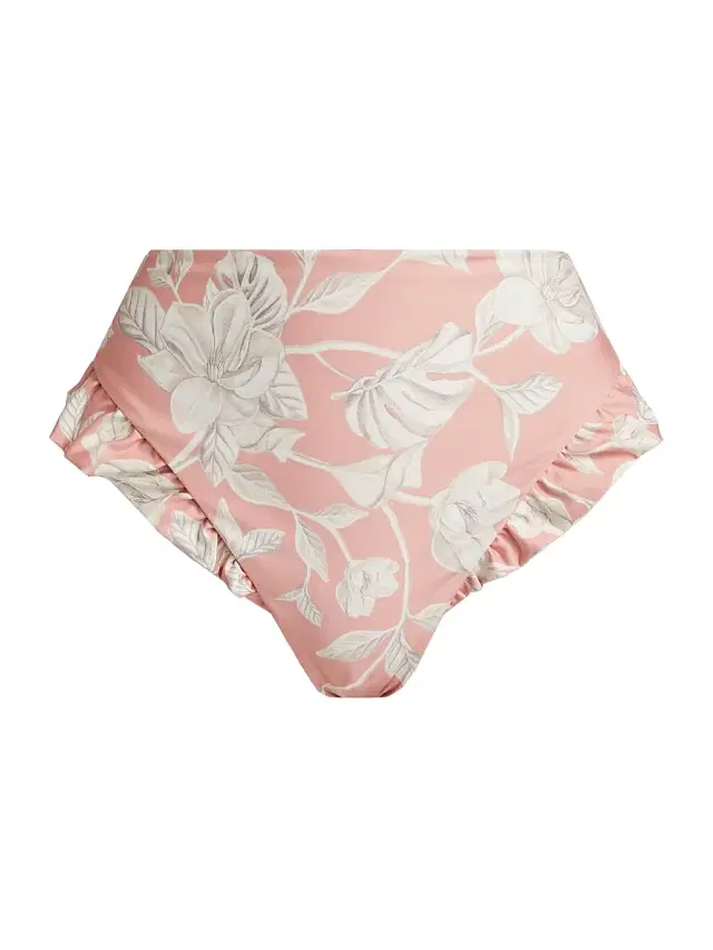 Agua by Agua Bendita Women's Jengibre Floral High-Rise Bikini Bottom - Pink