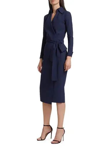 Chiara Boni La Petite Robe Women's Kamala Matte Jersey Wrap Dress - Blue Notte | Thumbnail 2