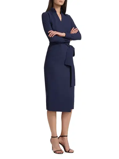 Chiara Boni La Petite Robe Women's Kamala Matte Jersey Wrap Dress - Blue Notte | Thumbnail 4