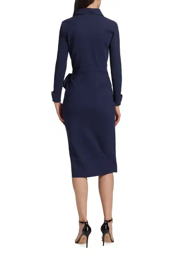 Chiara Boni La Petite Robe Women's Kamala Matte Jersey Wrap Dress - Blue Notte | Thumbnail 5