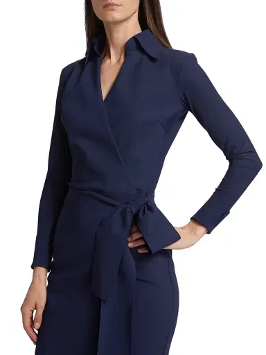 Chiara Boni La Petite Robe Women's Kamala Matte Jersey Wrap Dress - Blue Notte | Thumbnail 6