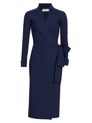 Chiara Boni La Petite Robe Women's Kamala Matte Jersey Wrap Dress - Blue Notte | Thumbnail 1