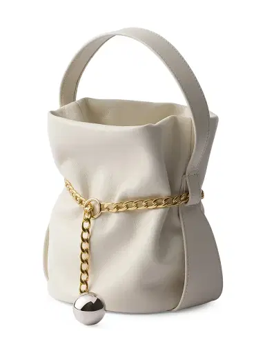 Prada Women's Petit Sac Noir Nappa Leather Mini-Bucket Bag - White | Thumbnail 2 Prada Women's Petit Sac Noir Nappa Leather Mini-Bucket Bag - White | Thumbnail 2