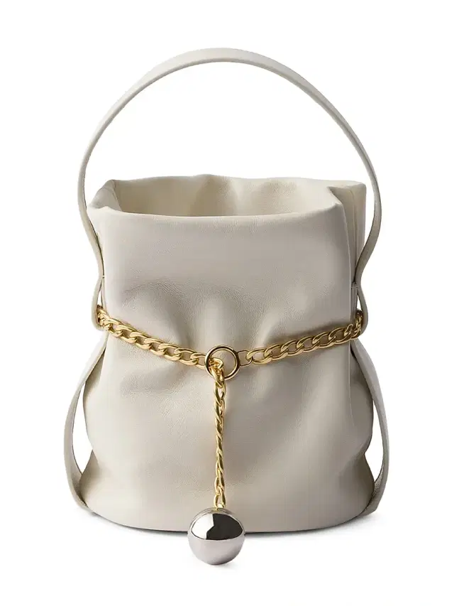 Women's Petit Sac Noir Nappa Leather Mini-Bucket Bag - White