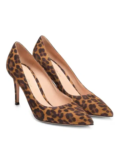 Gianvito Rossi Women's Gianvito 85MM Camoscio Leopard Print Pumps | Thumbnail 2