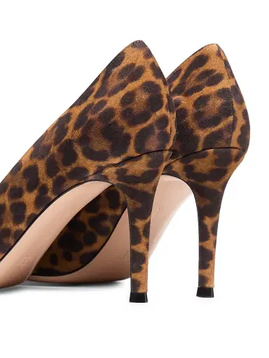 Gianvito Rossi Women's Gianvito 85MM Camoscio Leopard Print Pumps | Thumbnail 3
