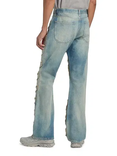 Off-White Men's Diag Ao Skinny Flare Jeans - Dirty Blue | Thumbnail 5