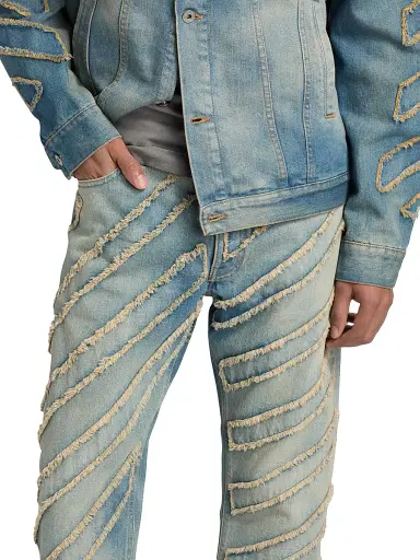 Off-White Men's Diag Ao Skinny Flare Jeans - Dirty Blue | Thumbnail 6
