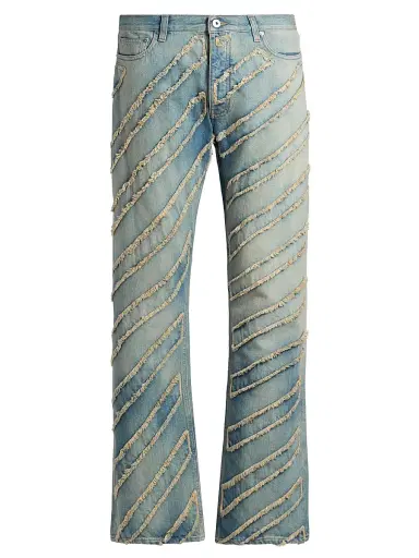 Off-White Men's Diag Ao Skinny Flare Jeans - Dirty Blue | Thumbnail 1