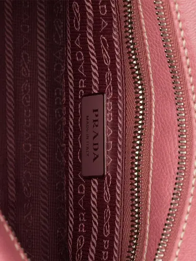 Prada Women's Medium Antiqued Leather Shoulder Bag - Pink | Thumbnail 8 Prada Women's Medium Antiqued Leather Shoulder Bag - Pink | Thumbnail 8