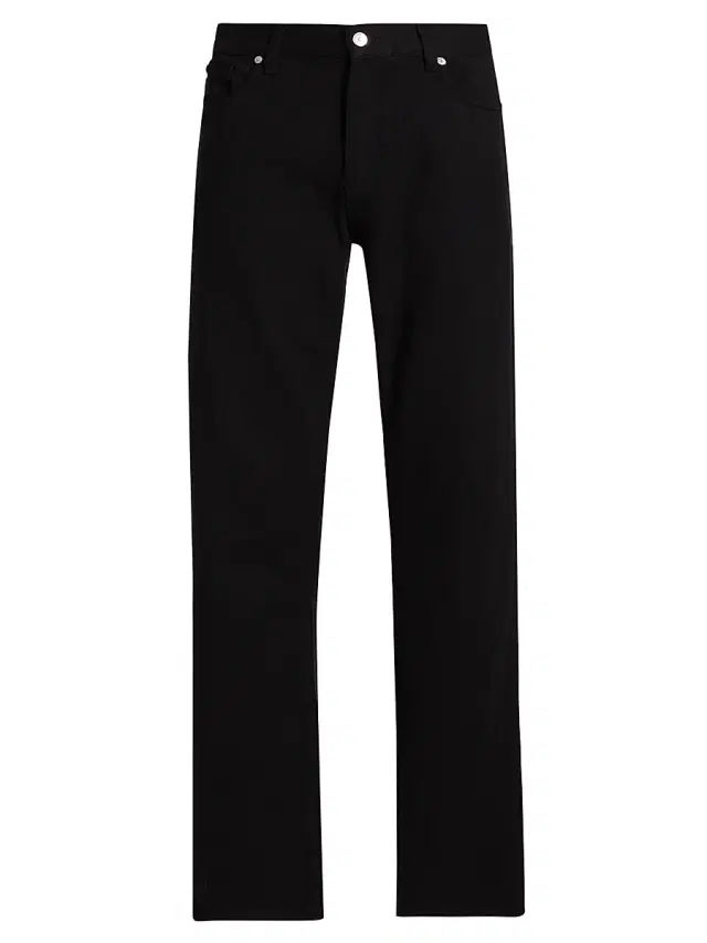 Men's Five-Pocket Straight-Leg Pants - Black